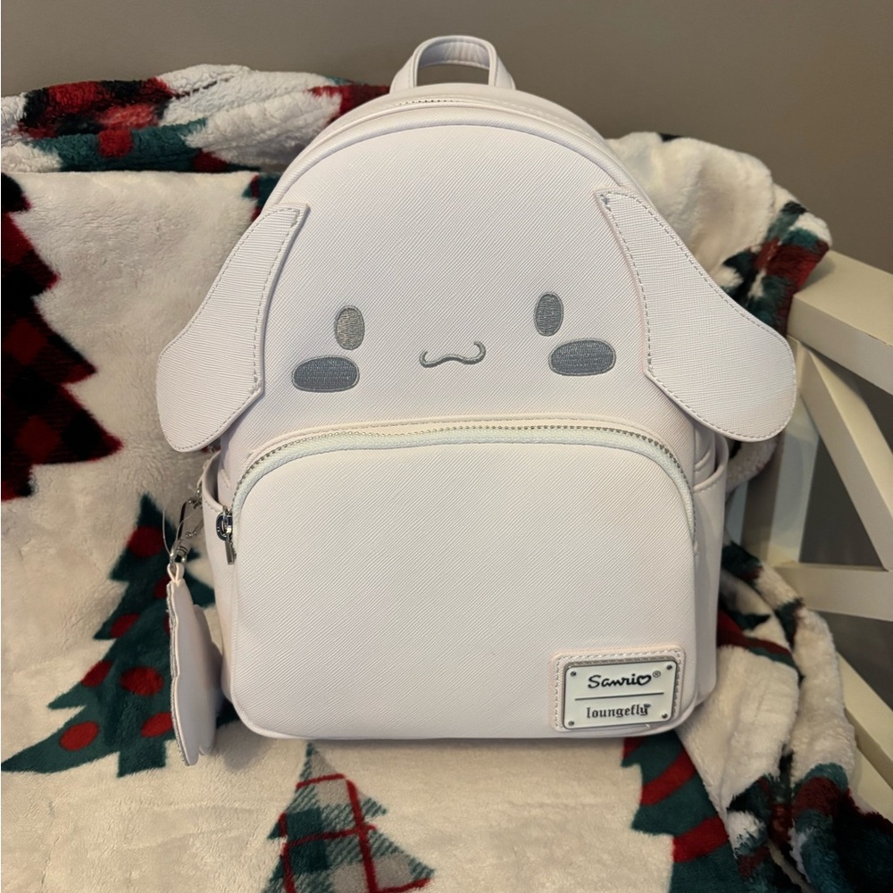 Loungefly Cream Kids Backpack with Cute Face Design
